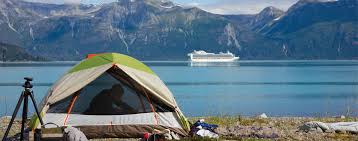 a tent in a body of water